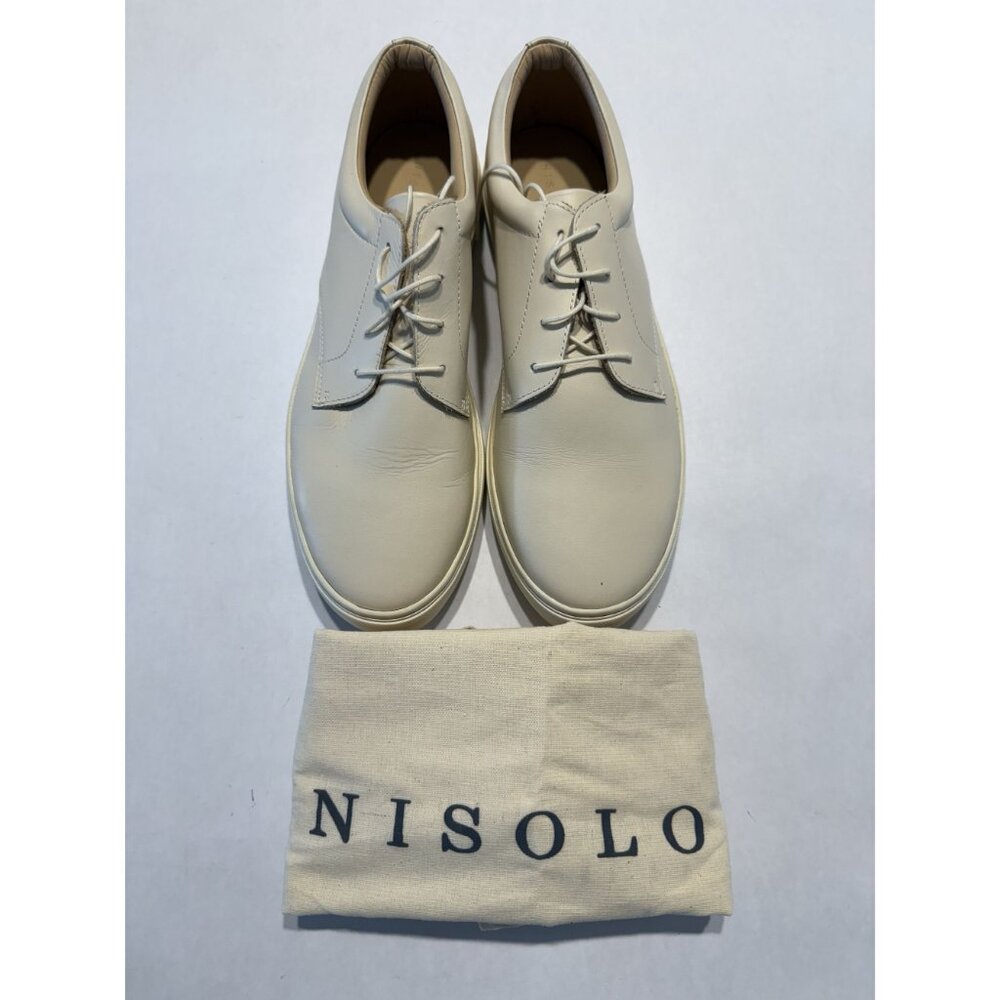 NIB Huckberry Nisolo Diego Low Top Sneaker Bone Mens Size 11.5 - Picture 9 of 9